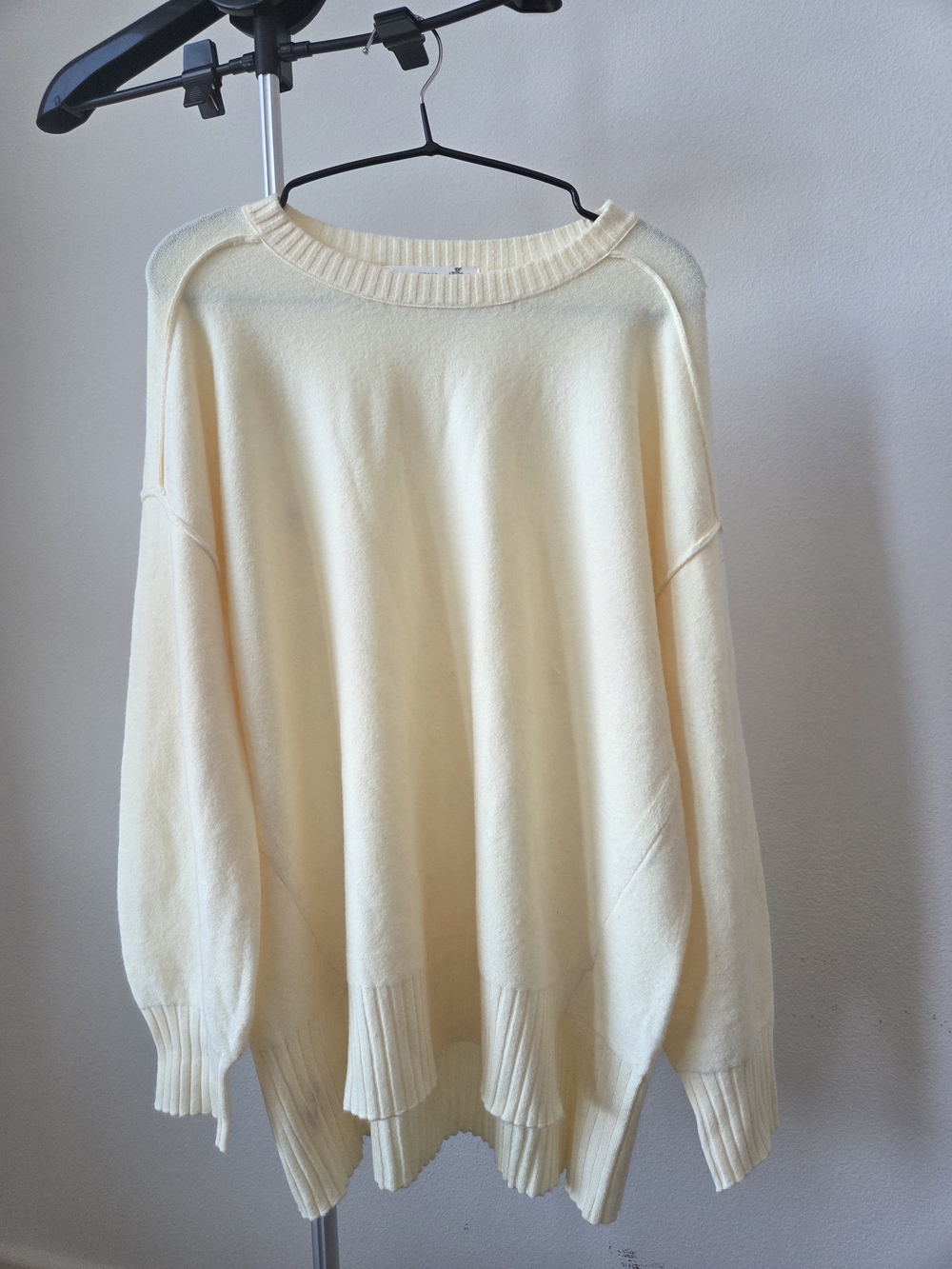Altar'd State Butter Yellow Boho Oversized Slouchy Knit Sweater Small NWOT